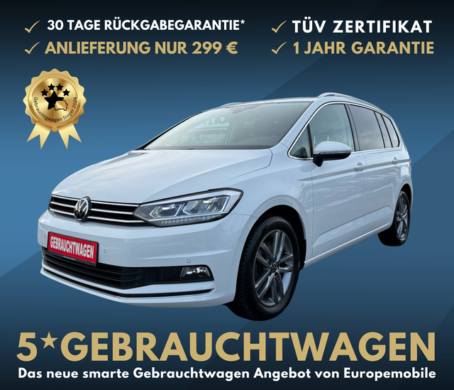 Volkswagen Touran Highline 1.5 TSI 150 DSG |LED|NAV|VIRTUAL|EASY-OP.|ACC|CAM|17"|UVM.