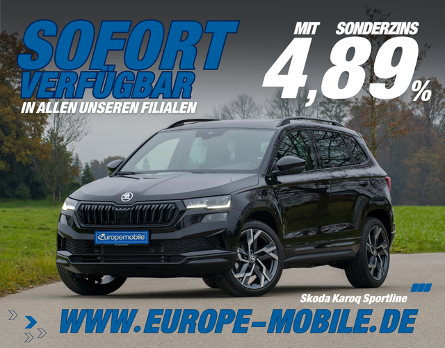Skoda Karoq 2026 H5 SPORTLINE 1.5 TSI ACT EVO 110 kW DSG (Vorlauf) NAV9.2/PANO/TRAVEL/CANTON/AHK/MATRIX/UVM.