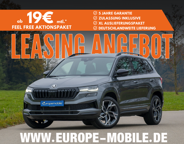 Skoda Karoq 2026 H5 SPORTLINE 1.5 TSI ACT EVO 110 kW DSG (Leasingaktion) NAV9.2/PANO/TRAVEL/CANTON/AHK/MATRIX/UVM.